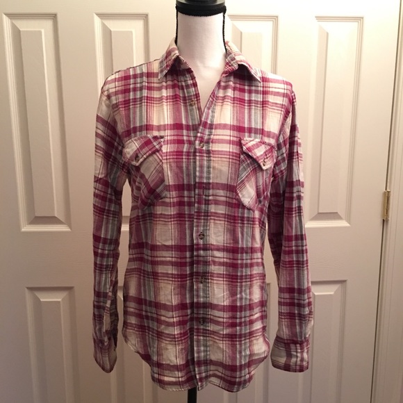 Cotton plaid flannel white shirt holiday photos - Picture 6 of 6